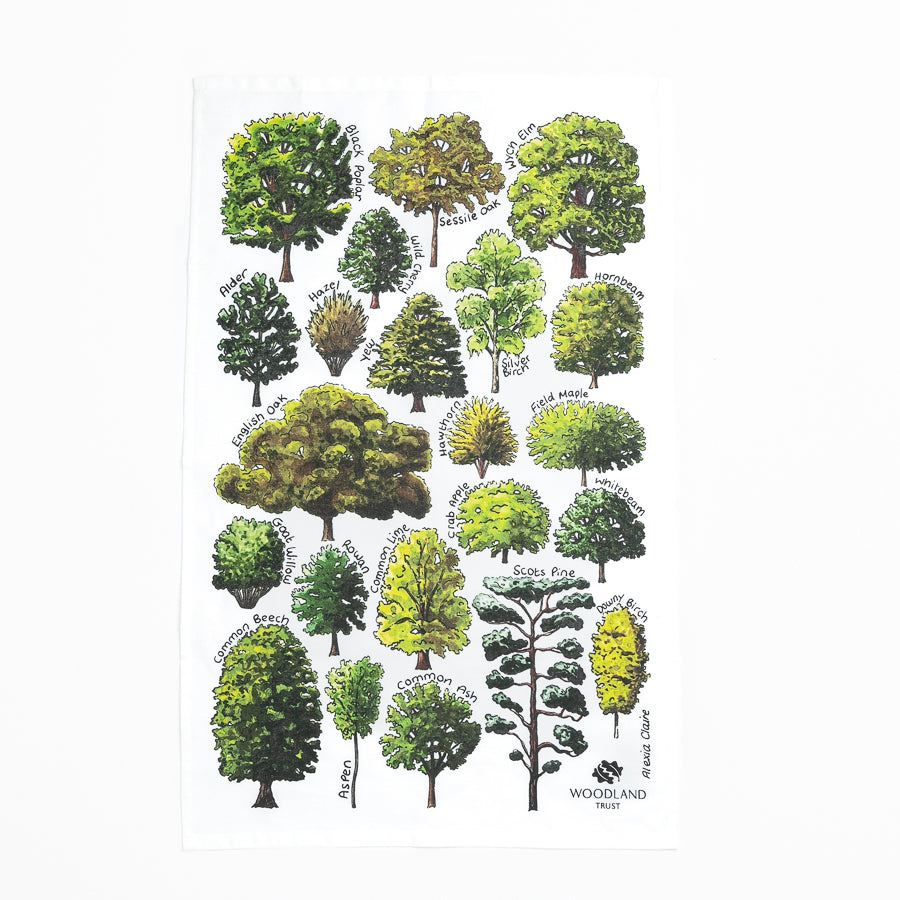 Woodland Trust tea towel - British trees